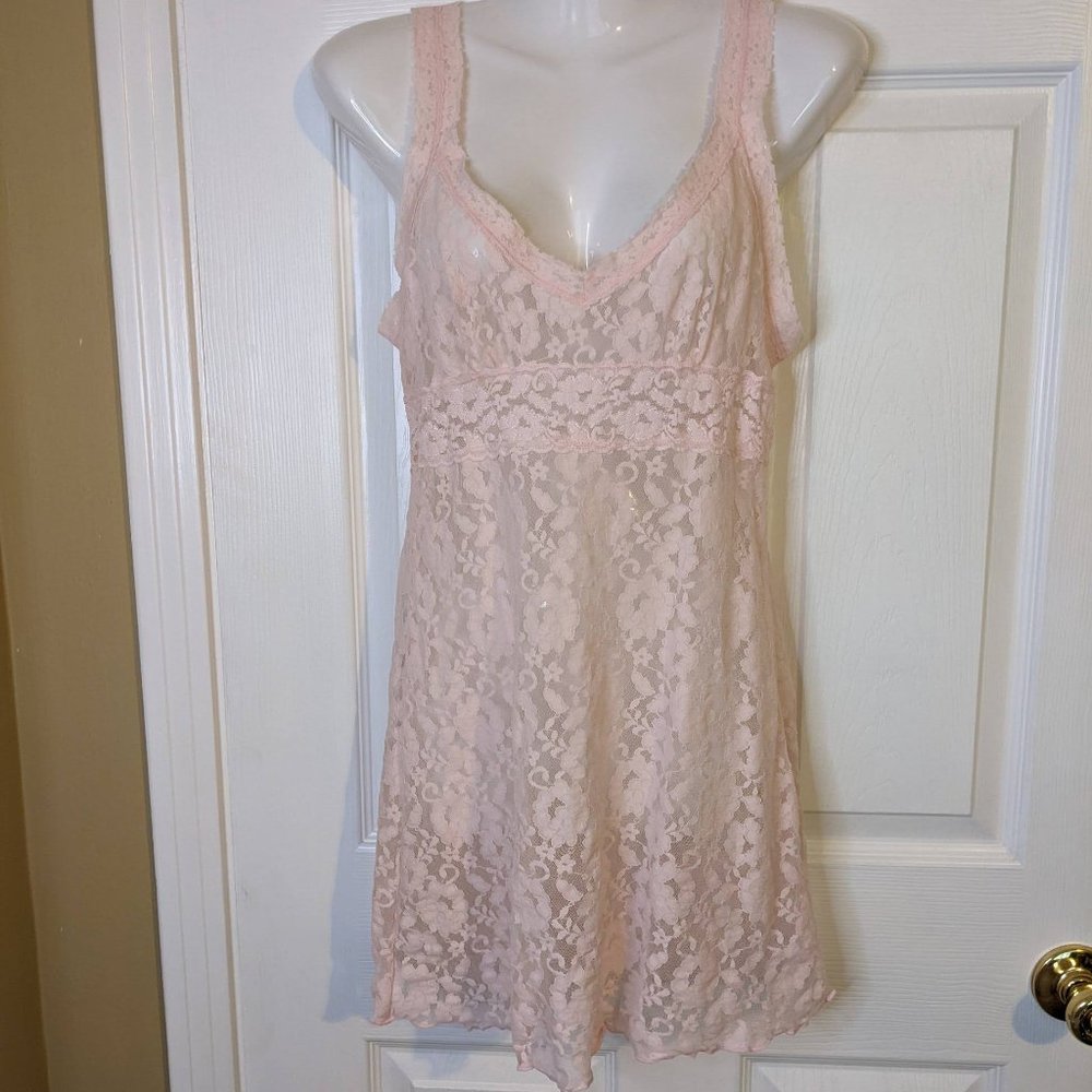Ambrielle Light Pink Lace Chemise Slip